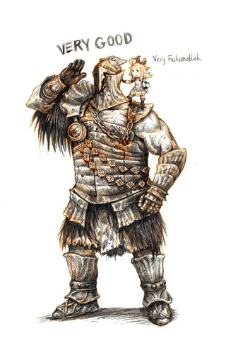 Man armor cat dog shoulder - epic fantasy character art free wallpaper for mobile