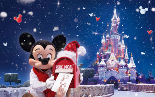 Mickey mouse mailbox christmas castle - snow free wallpaper for desktop