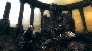 Man armor giant statue building - dark soul free wallpaper