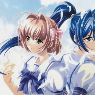 Anime girls blue hair white 5 - white shirt free wallpaper