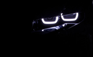 Car headlights glowing dark clock - its headlight free wallpaper