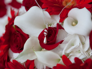 Bouquet flowers necklace diamond necklace - evert collier free wallpaper