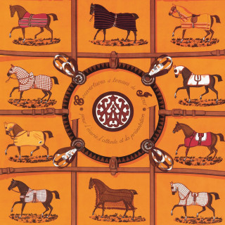 Horses tile wall circle image - folk art free wallpaper for tablet
