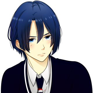 Man blue hair suit tie - mannerism free wallpaper for tablet