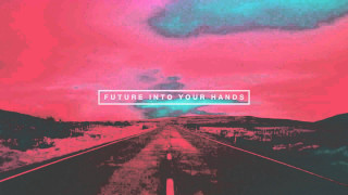 Road pink sky white sign - futurism free wallpaper