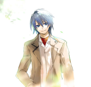 Man blue hair suit red - alvan fisher free wallpaper