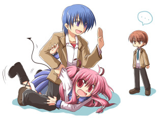 Anime couple sitting speech bubble - a couple of anime characters sitting next free wallpaper