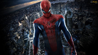 Man spider suit cityscape night 6 - a man in a spider suit free wallpaper