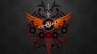 Red black wallpaper skull wings - the other side free wallpaper for desktop