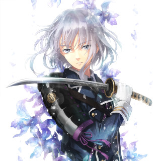 Anime character sword purple flowers - purple flower free wallpaper for tablet