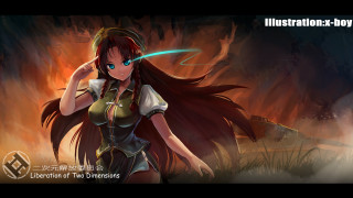 Woman sword fire liberation omen - art station free wallpaper
