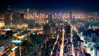 City night lights buildings background 2 - city free wallpaper