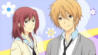 Anime characters couple flower background - aya goda free wallpaper for desktop