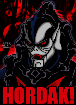 Demonic character red background hordak - dark art free wallpaper for mobile