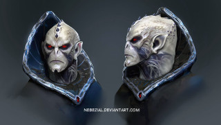 Masks red eyes demon faces - a glass bowl free wallpaper