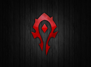 Red horde symbol black wood - arent arentsz free wallpaper for desktop