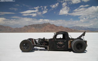 Truck flatbed desert mountains cloudy - brian despain free wallpaper for desktop