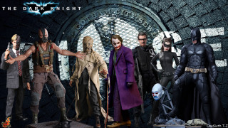 Batman action figures dark room - a batman logo free wallpaper