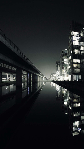 Train night tall buildings lights - andreas gursky free wallpaper for mobile