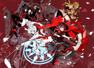 Anime characters swords blood red 2 - vanita free wallpaper