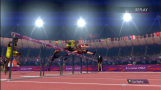 Person jumping hurdle athletics game - realism free wallpaper