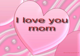 Pink heart i love you - mom free wallpaper
