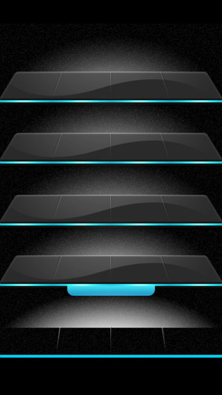 Shelves blue lights black background - free gaming wallpaper for mobile