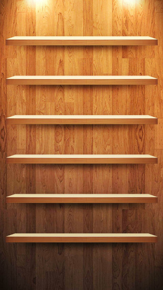Wooden shelf lights wall floor - a wooden floor free wallpaper for mobile