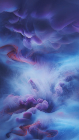 Blue purple red center cloud - airbrush free wallpaper for mobile