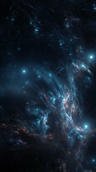 Large star cluster bright blue 5 - the center free wallpaper for mobile