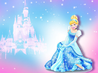 Princess sitting castle background pink - a castle in the background free wallpaper