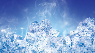 Ice cubes smoke blue background - smoke free wallpaper