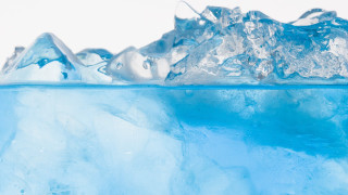 Blue iceberg ice chunks floating - ice chunk free wallpaper