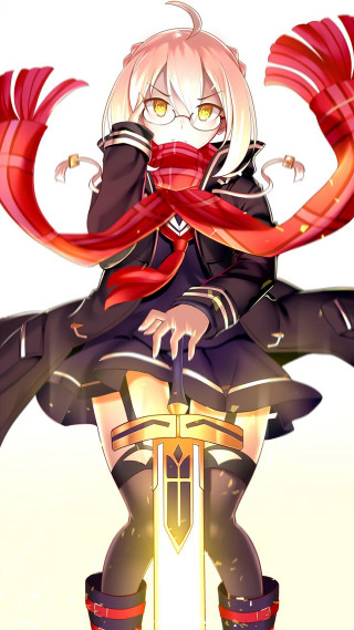 Woman sword red scarf neck - du qiong free wallpaper for mobile