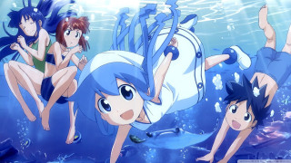 Group floating water fish background - a detailed drawing free wallpaper for desktop