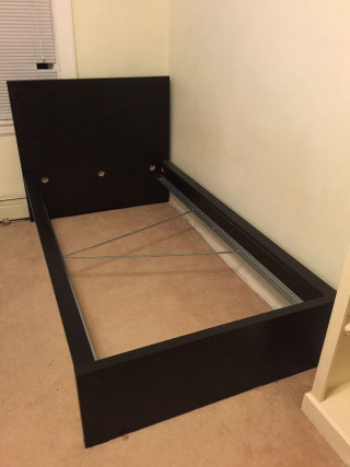 Bed frame black headboard white - free architecture wallpaper for mobile