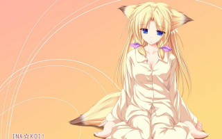 Anime girl blonde fox ears 2 - a cat ear free wallpaper for desktop