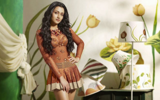 Woman dress room flower wallpaper - bengal school of art free wallpaper