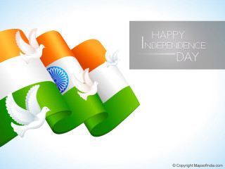 Happy independence day flags flying - free holidays wallpaper