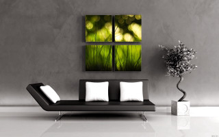 Living room couch painting grass - a vase free wallpaper