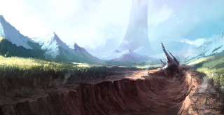 Mountain landscape path forest tall - clint cearley free wallpaper