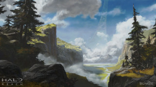 Mountain landscape river rocket flying - a rocket free wallpaper