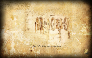 Clock wall nogo drawing message - da vinci free wallpaper