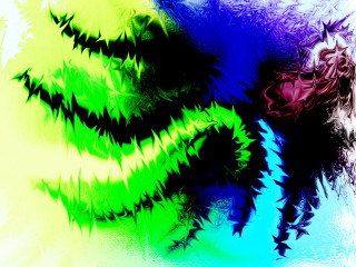 Colorful abstract tree leaves branches - fractal free wallpaper for desktop