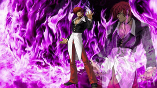 Anime characters purple background flames 2 - a purple background free wallpaper