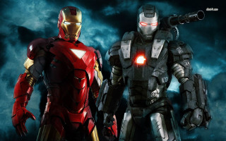 Ironman twins cloudy sky glowing - marvel comic free wallpaper for desktop