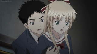 Anime characters staring distance sunset - the others hand free wallpaper