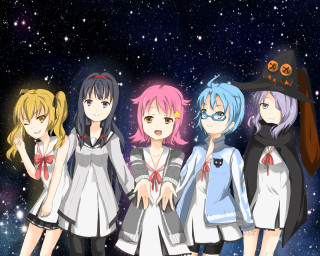 Anime girls galaxy background stars - a galaxy background free wallpaper for desktop
