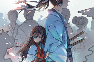 Woman man crowd long hair - a crowd of people free wallpaper