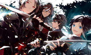 Shinsengumi swords snow japanese boys - ufotable free wallpaper
